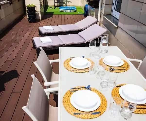 Lujoso Atico Entre 2 Playas Con Garaje, Terraza, Vistas Y Wifi