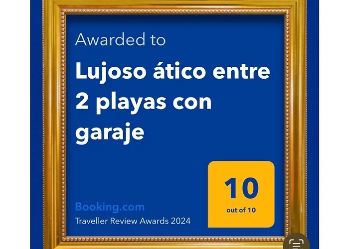 Lujoso Atico Entre 2 Playas Con Garaje, Terraza, Vistas Y Wifi *